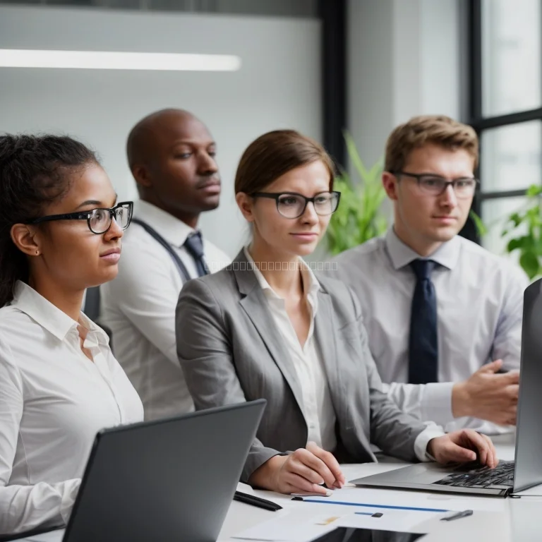 Team collaborating on software design